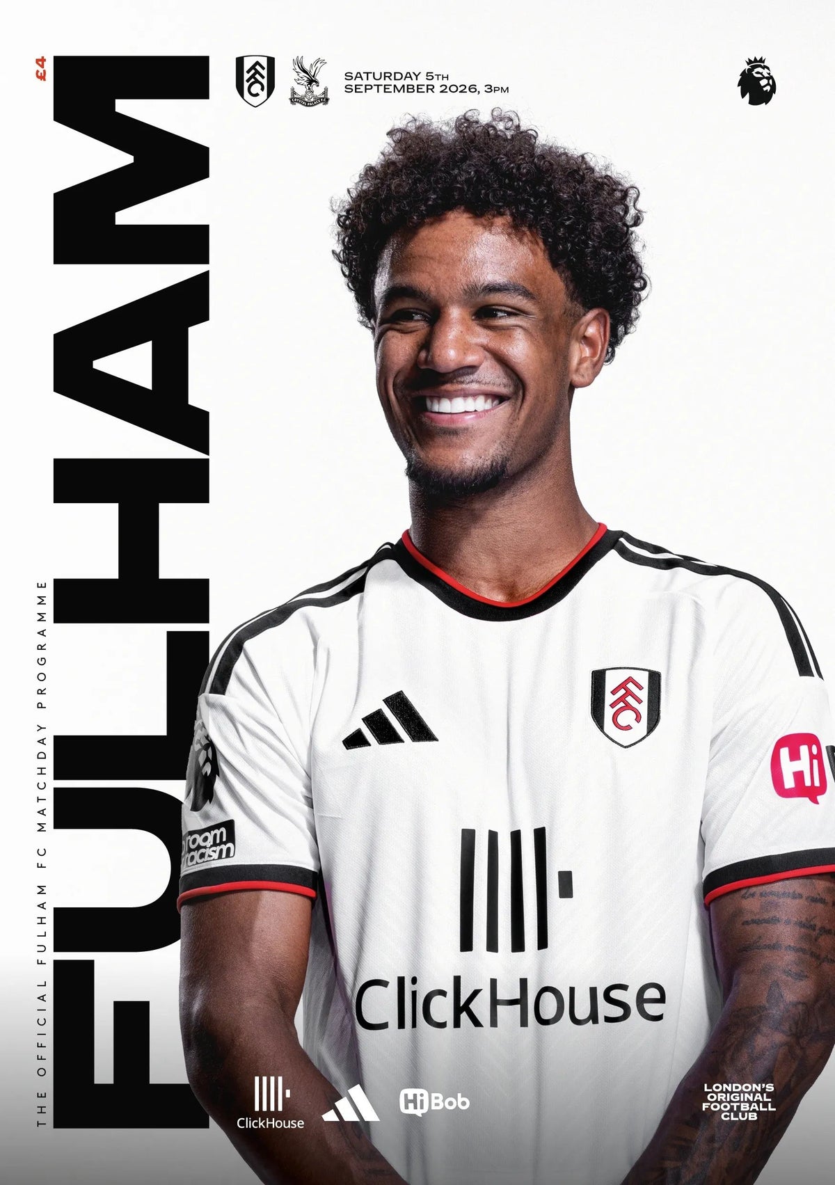 Fulham 2026/2027 Official Home Matchday Programmes