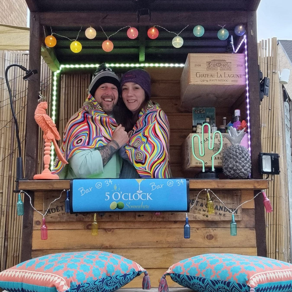 Leeds - Word Montage - Yellow & Blue - Bar Runner