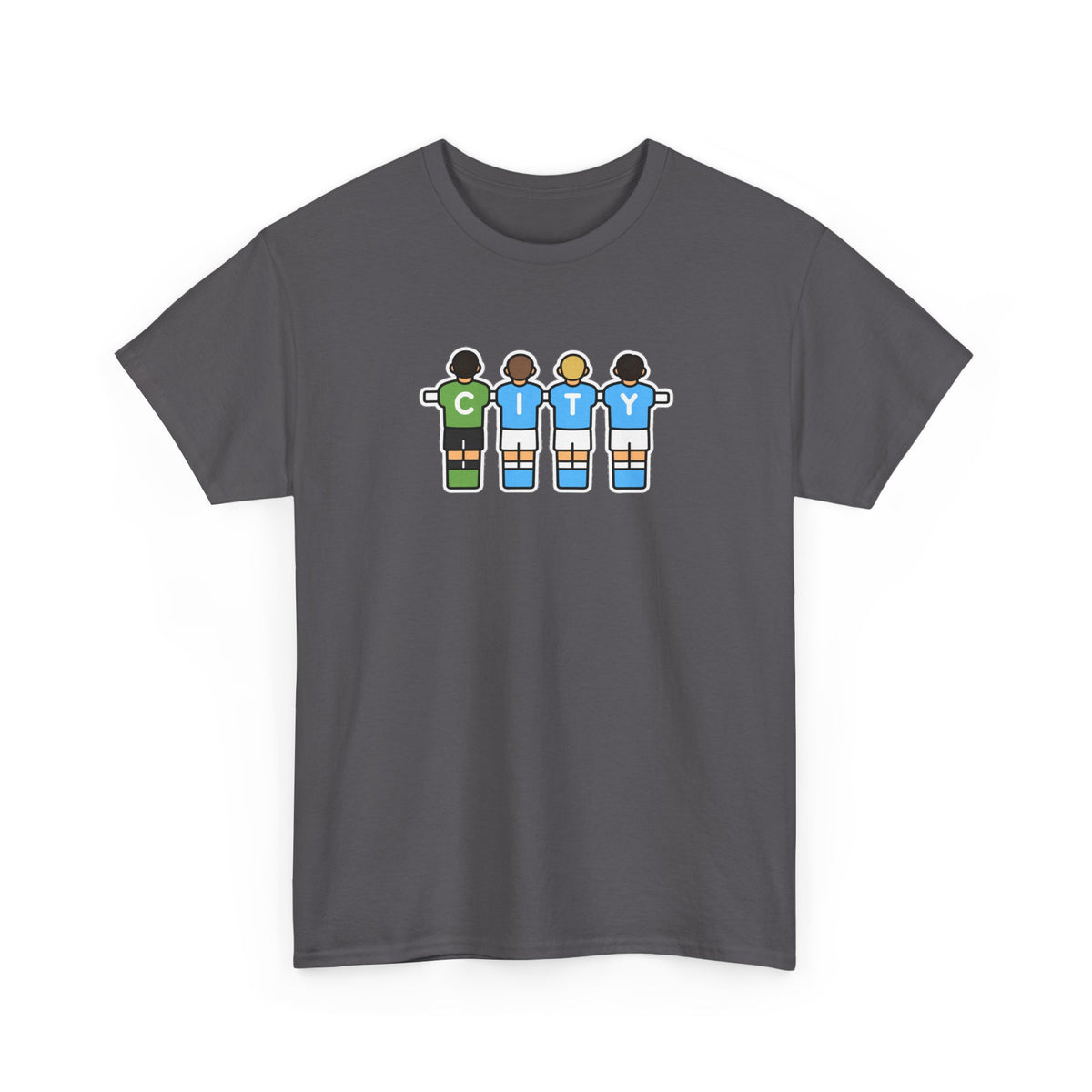 City Soccer Team Tee — Retro Foosball Players Graphic T-Shirt