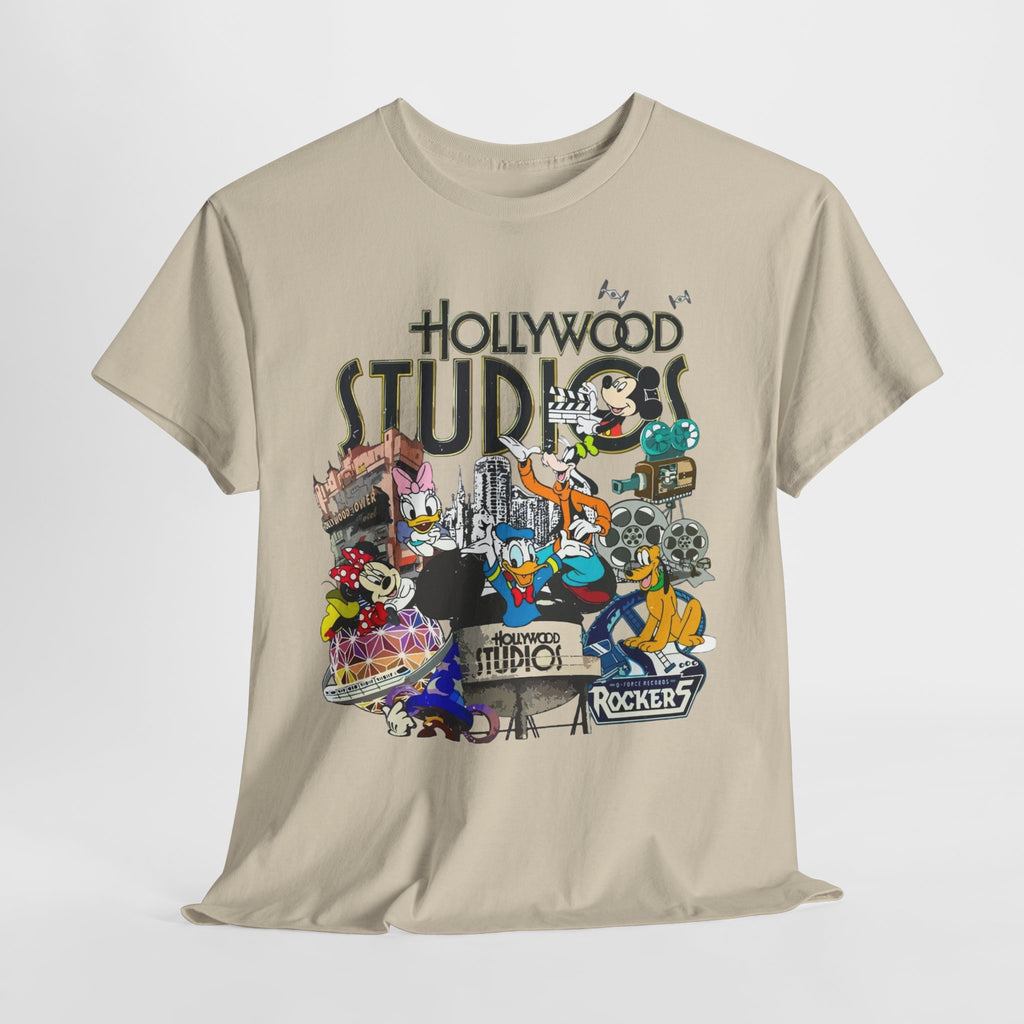 Hollywood Studios Collage T-Shirt — Vintage Theme Park Character Tee