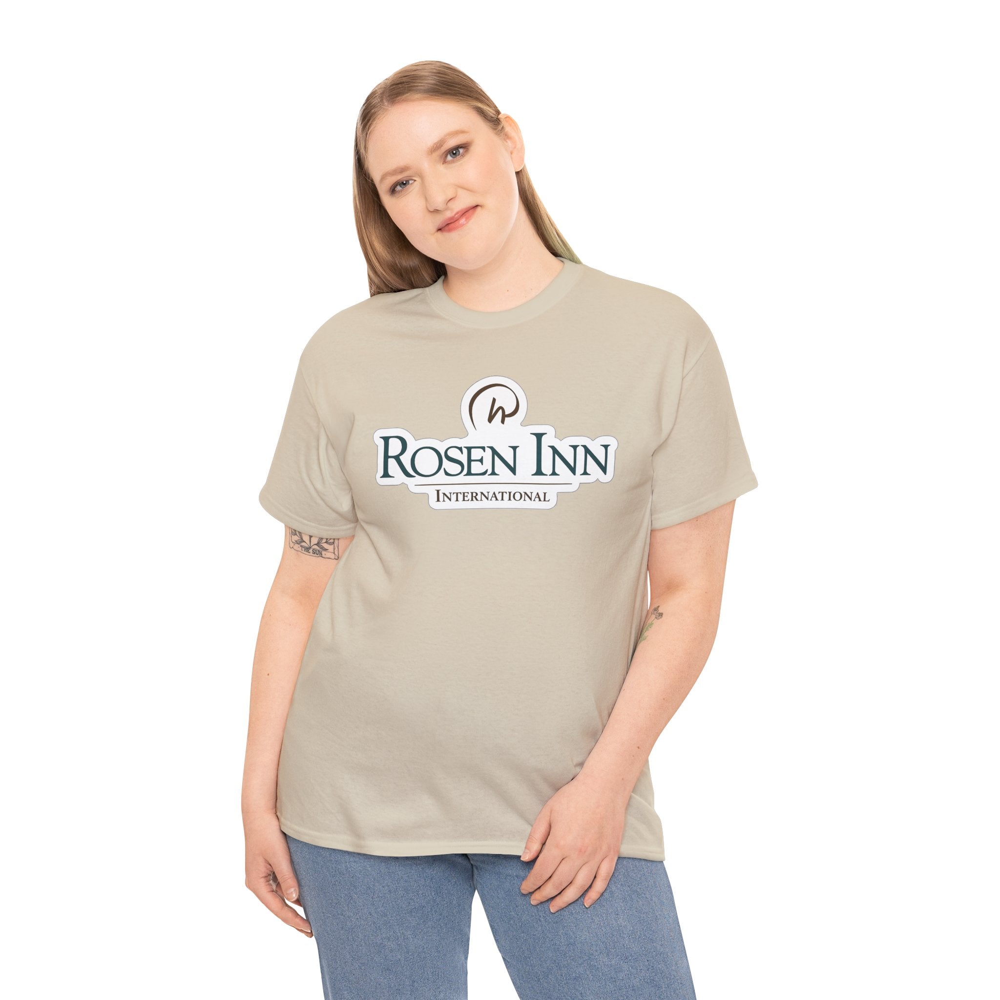Rosen Inn International Inspired Logo Cotton T-Shirt Tee