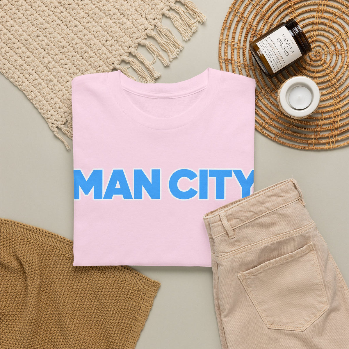 Man City Cotton T‑Shirt — Minimal Football Fan Tee