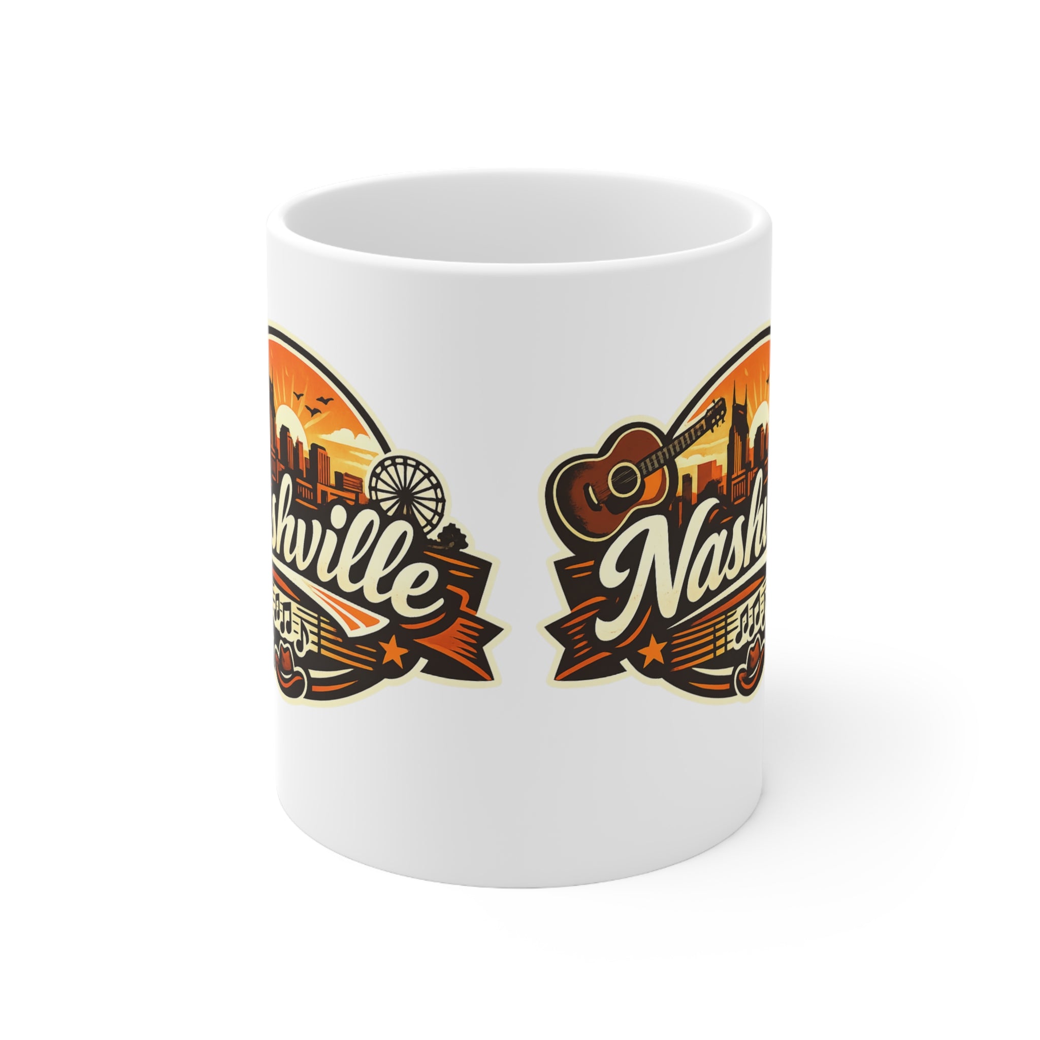 Nashville Ceramic Coffee Cups, 11oz, 15oz