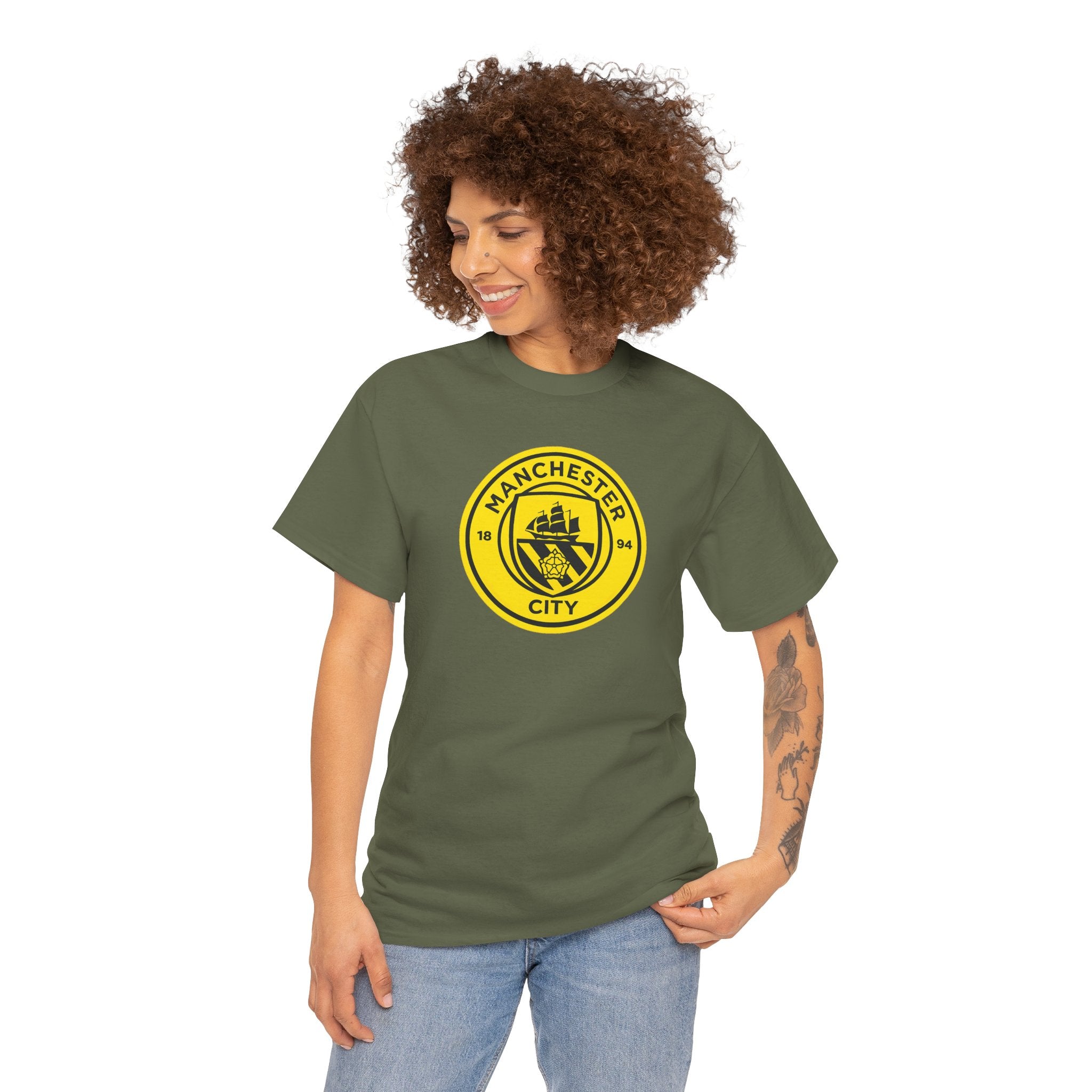 Manchester City Yellow Crest T-Shirt
