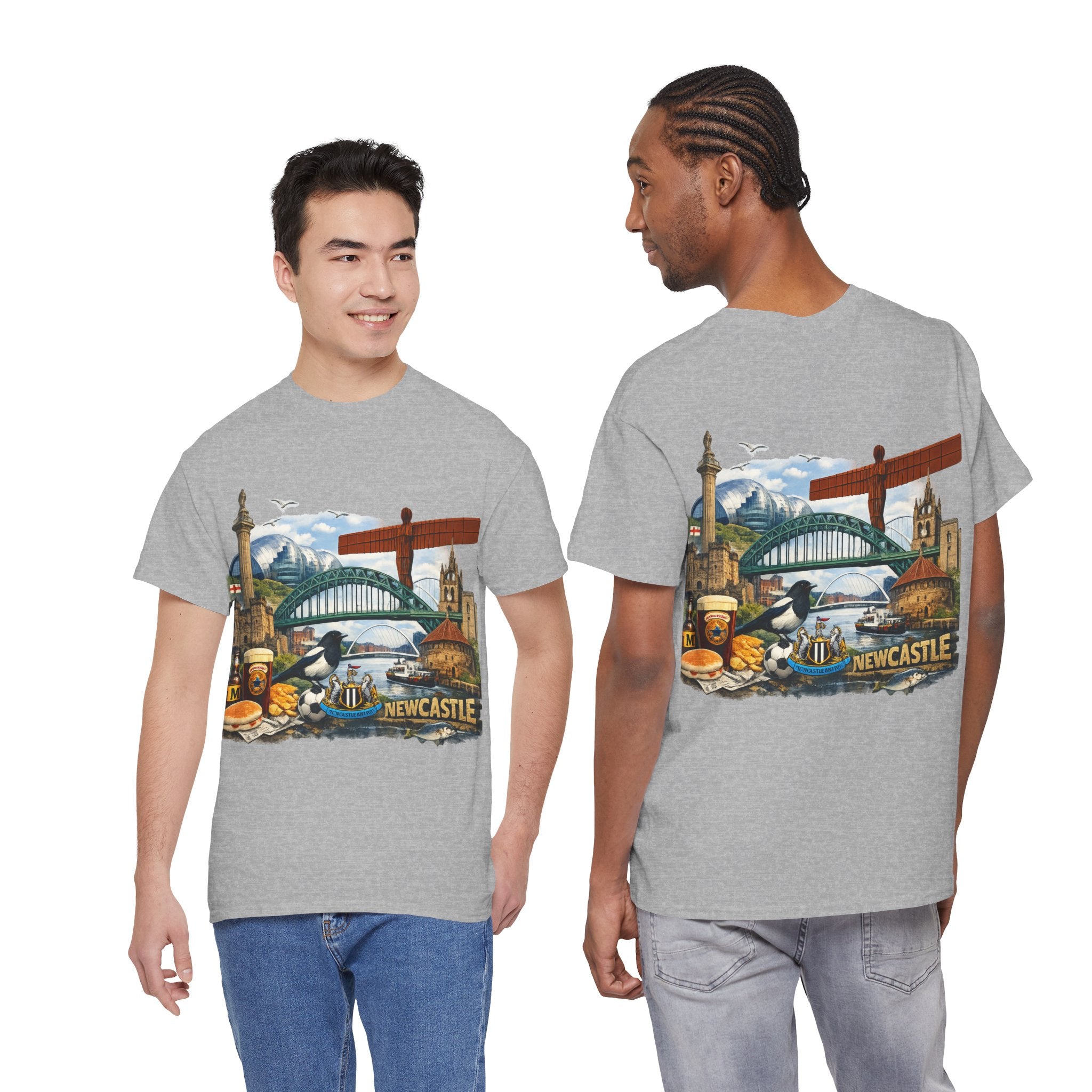 Newcastle Upon Tyne Landmark Tee — Vintage Cityscape T-Shirt
