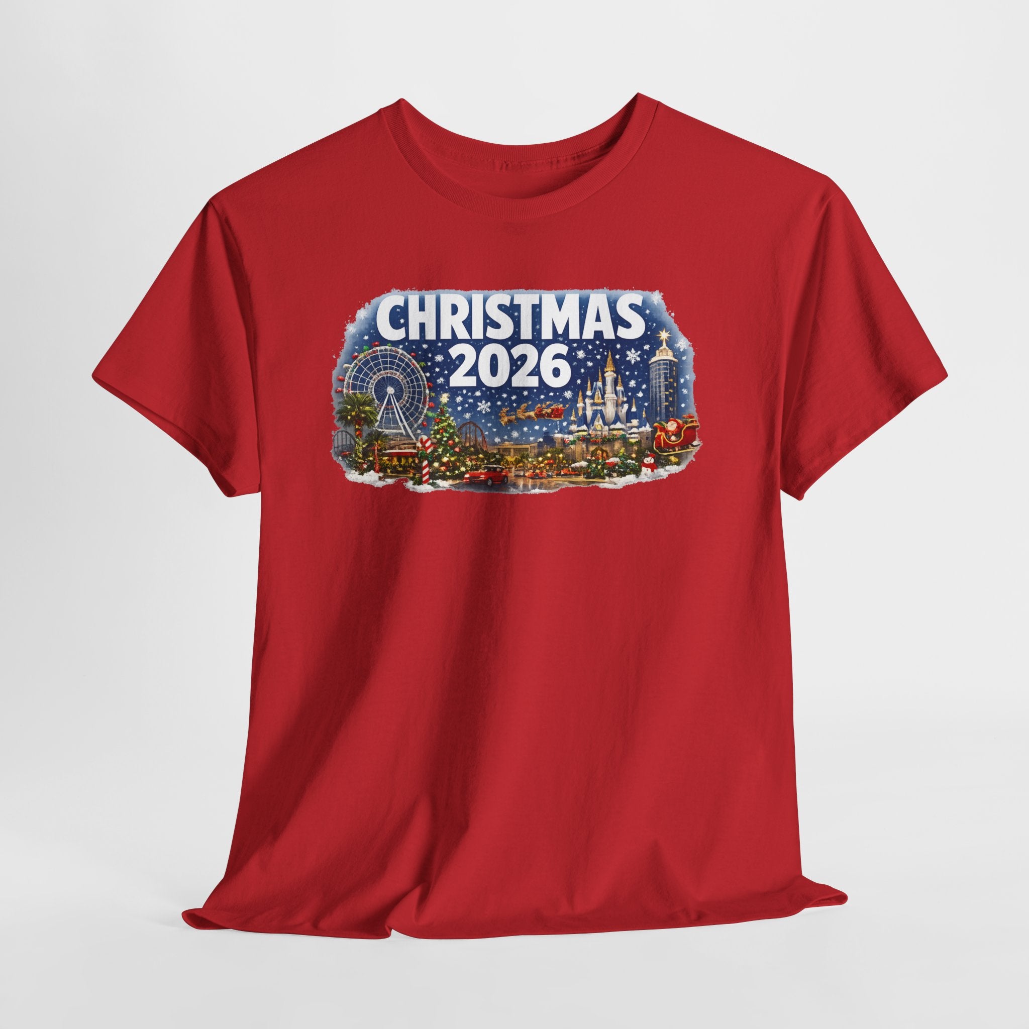Christmas 2026 Holiday Tee — Festive Winter Village Graphic T-Shirt