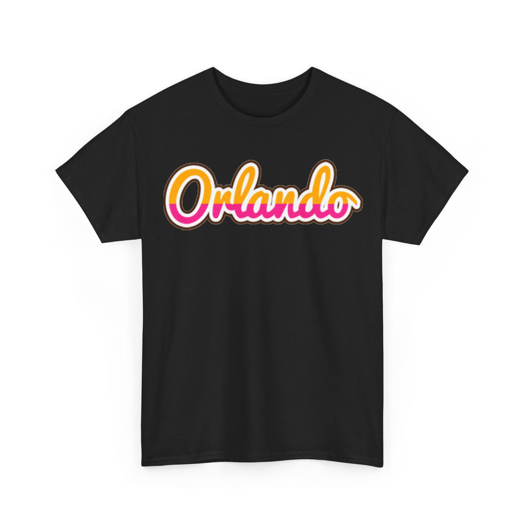 Orlando Retro Script Tee — Vintage Sunset City Souvenir Shirt