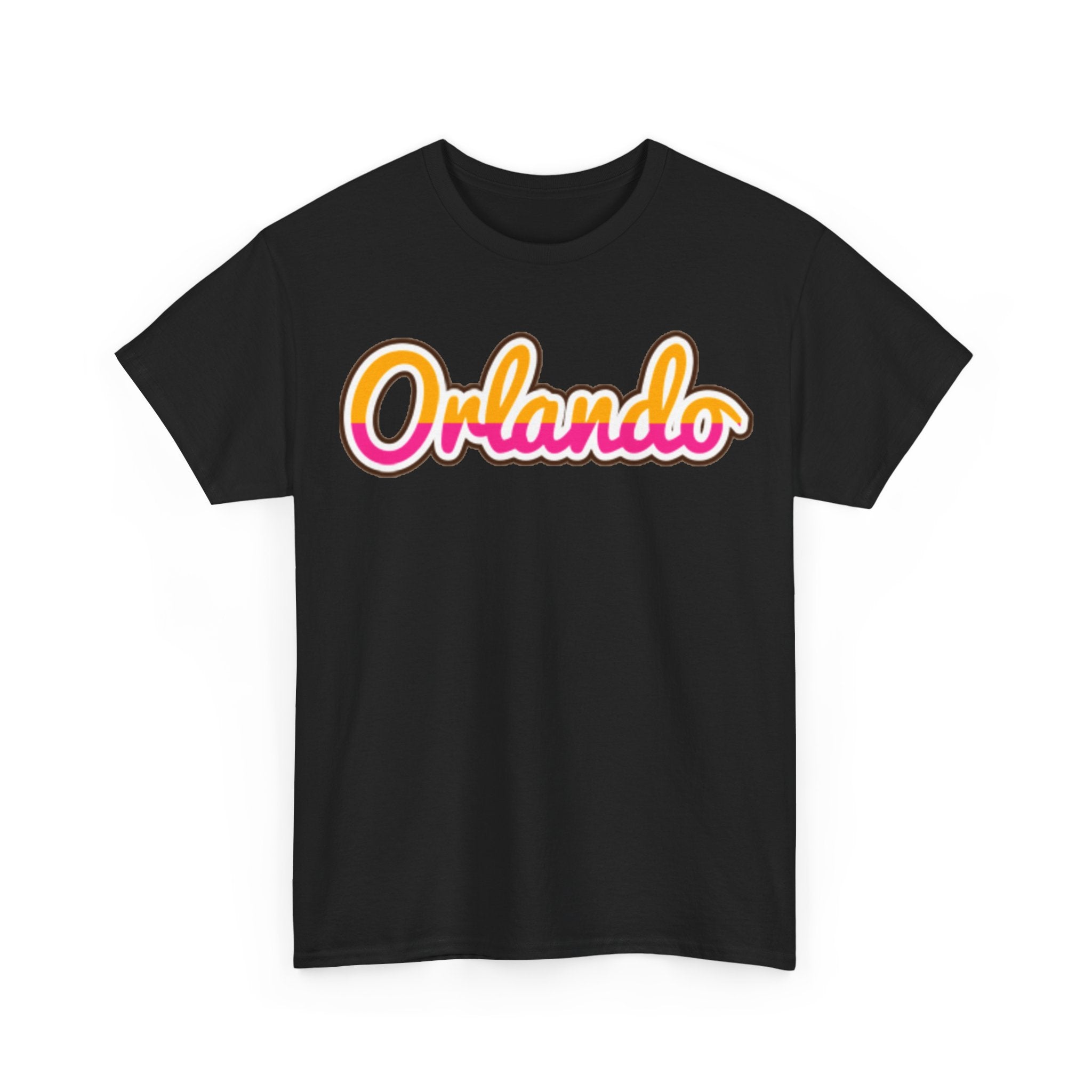 Orlando Retro Script Tee — Vintage Sunset City Souvenir Shirt