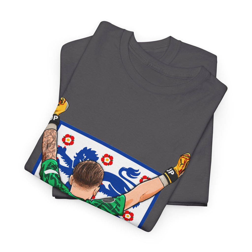 Pickford England Number 1 Goalkeeper Graphic Tee — Victory Pose Jersey Design
