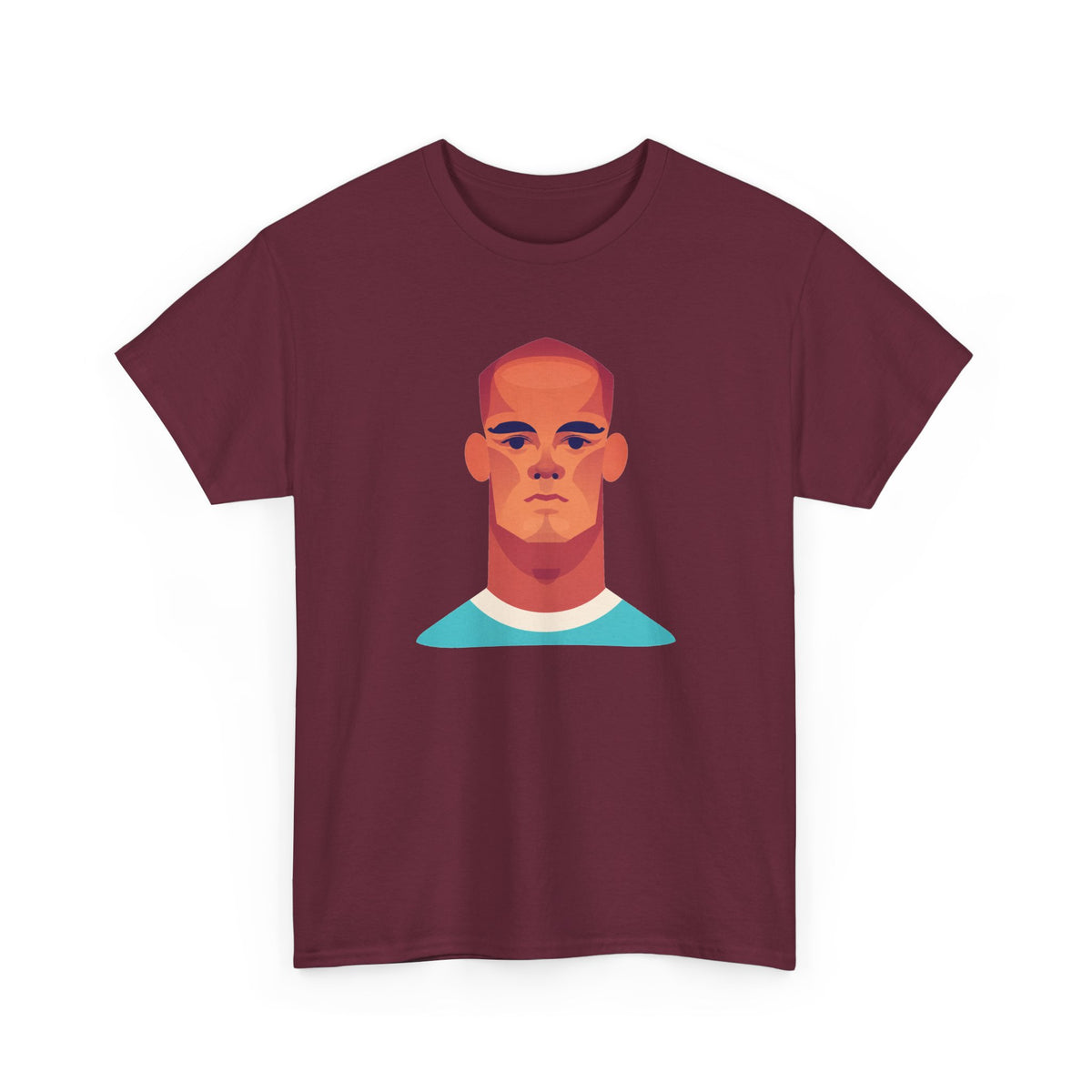 Vinny Kompany Manchester City Legend Minimalist Portrait Tee — Bold Stylized Face Graphic T-Shirt