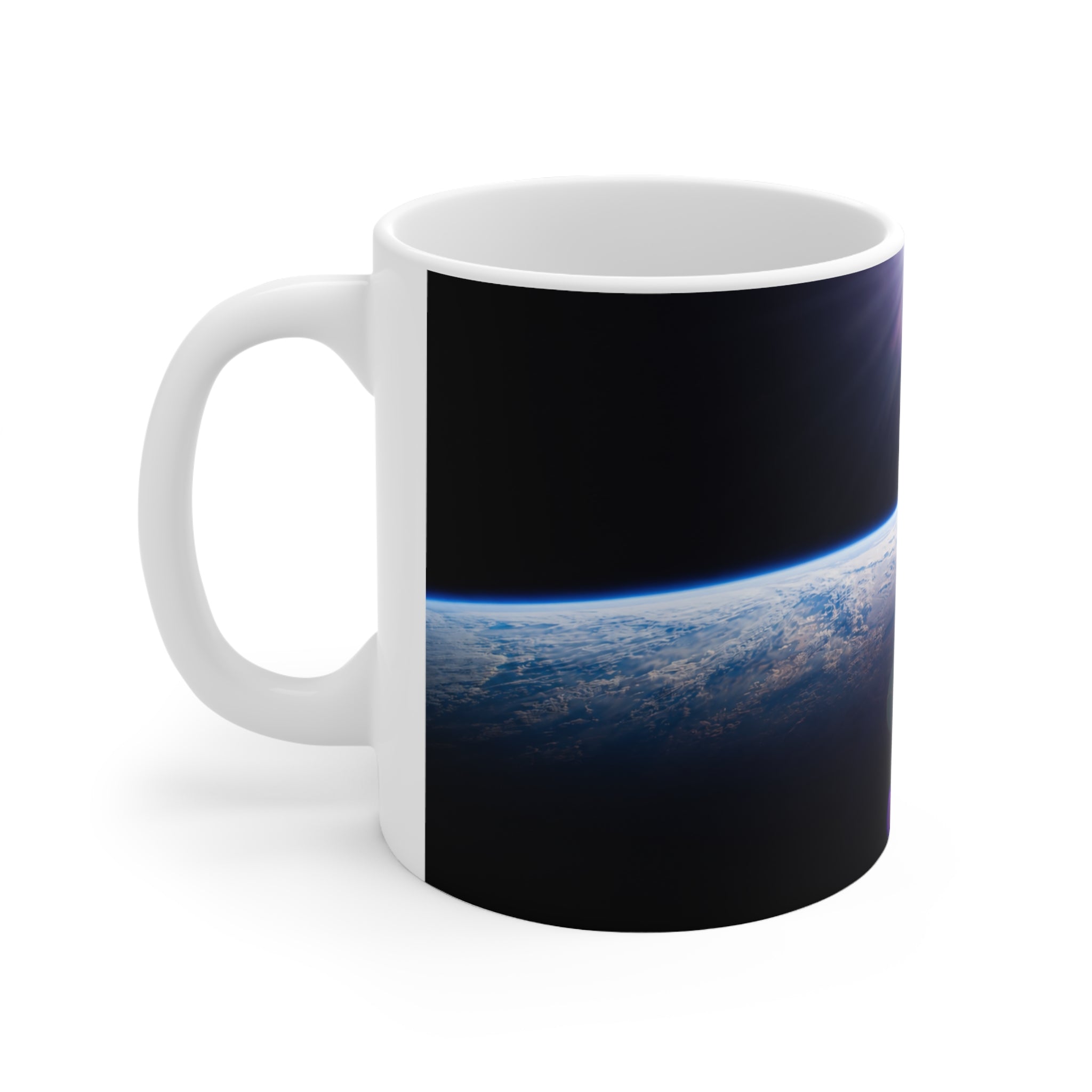 Space Horizon Ceramic Mug — Sunrise Over Earth 11oz/15oz