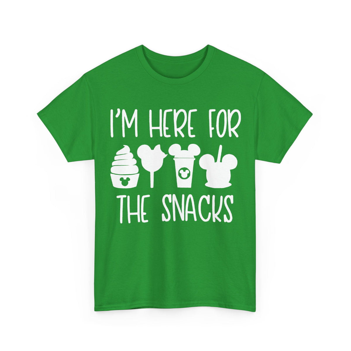 I'm here for the snacks Unisex Heavy Cotton Tee