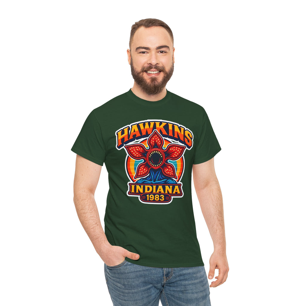 Hawkins Indiana 1983 Demogorgon Floral Cotton T-Shirt