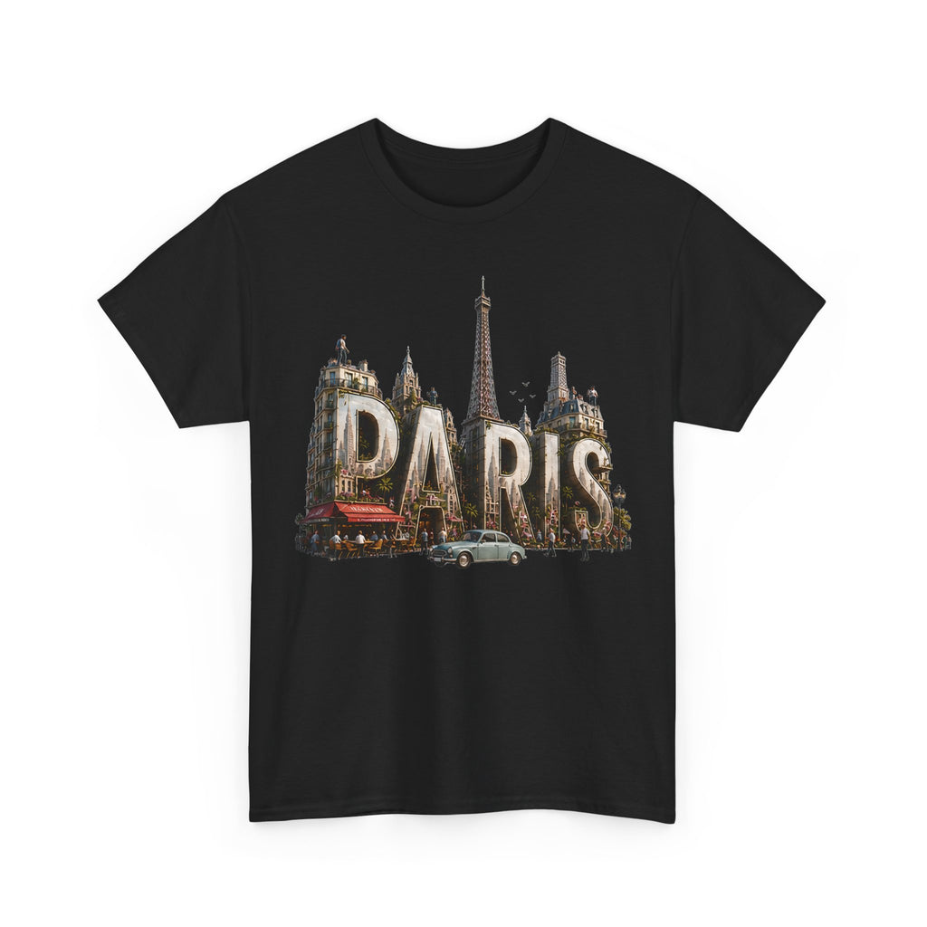 Paris Vintage Landmark T-Shirt — Eiffel Tower Retro Travel Tee