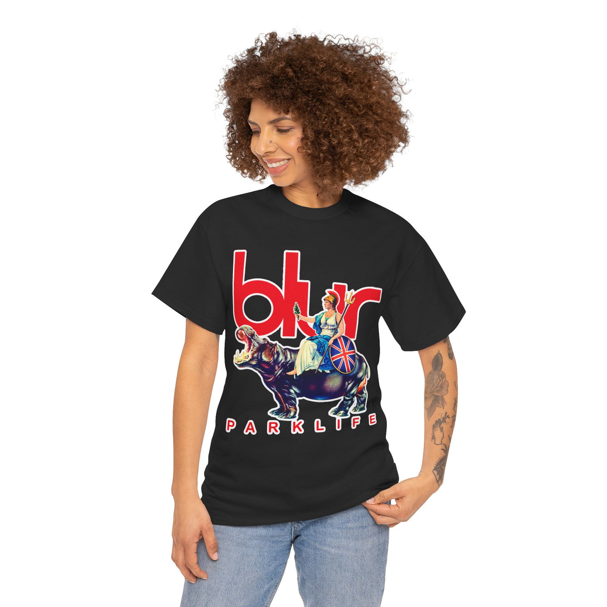 Blur PARKLIFE British Bulldog Graphic Cotton T-Shirt