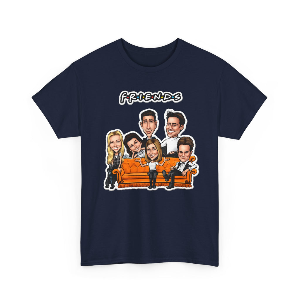 Friends TV Show Cartoon Cast T-Shirt — Iconic Couch Graphic Tee