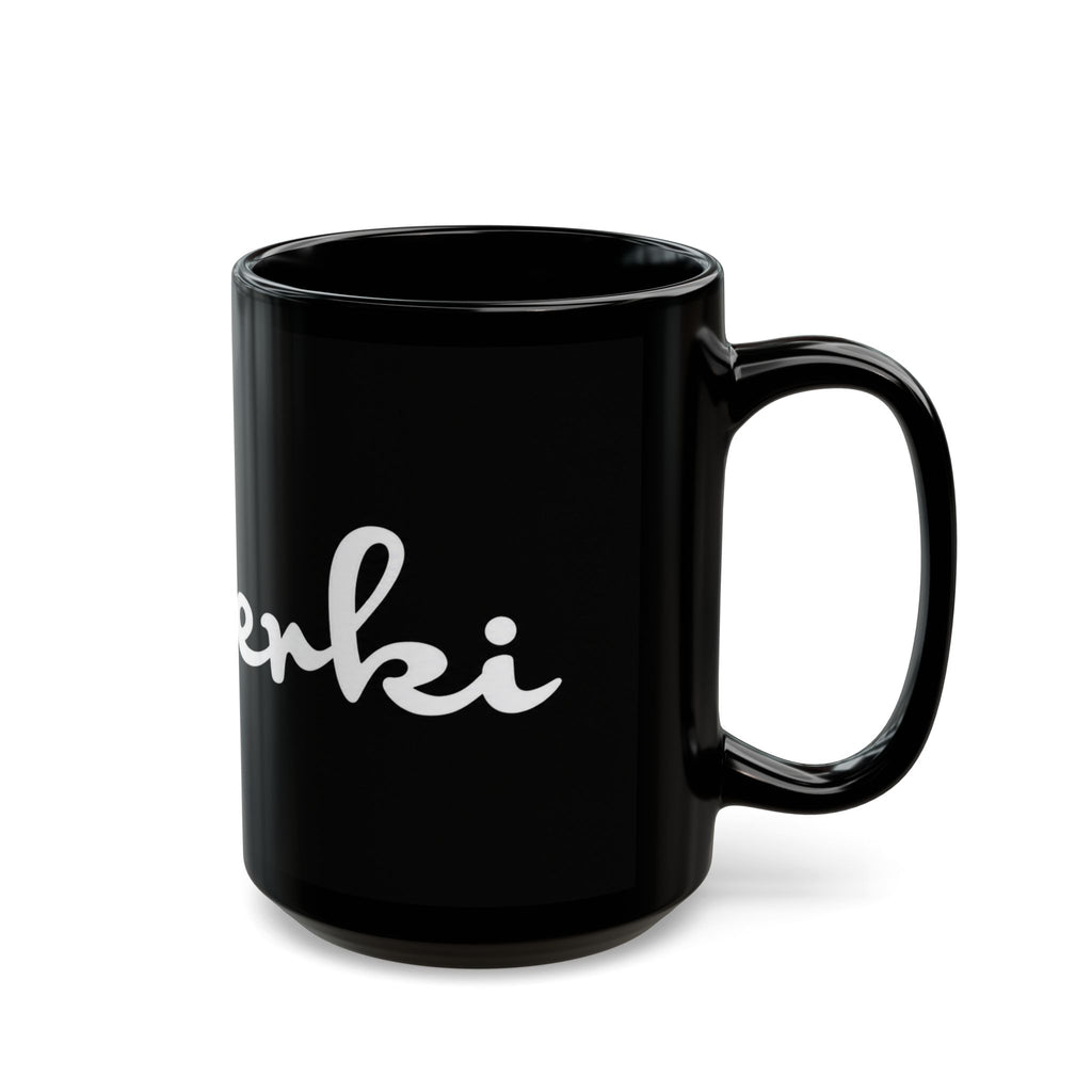 Cherki Script Black Coffee Mug – Stylish Personalized Name Mug (11oz, 15oz)