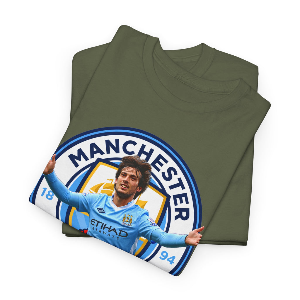 David Silva Manchester Legend Football Tee — Player Celebration Design