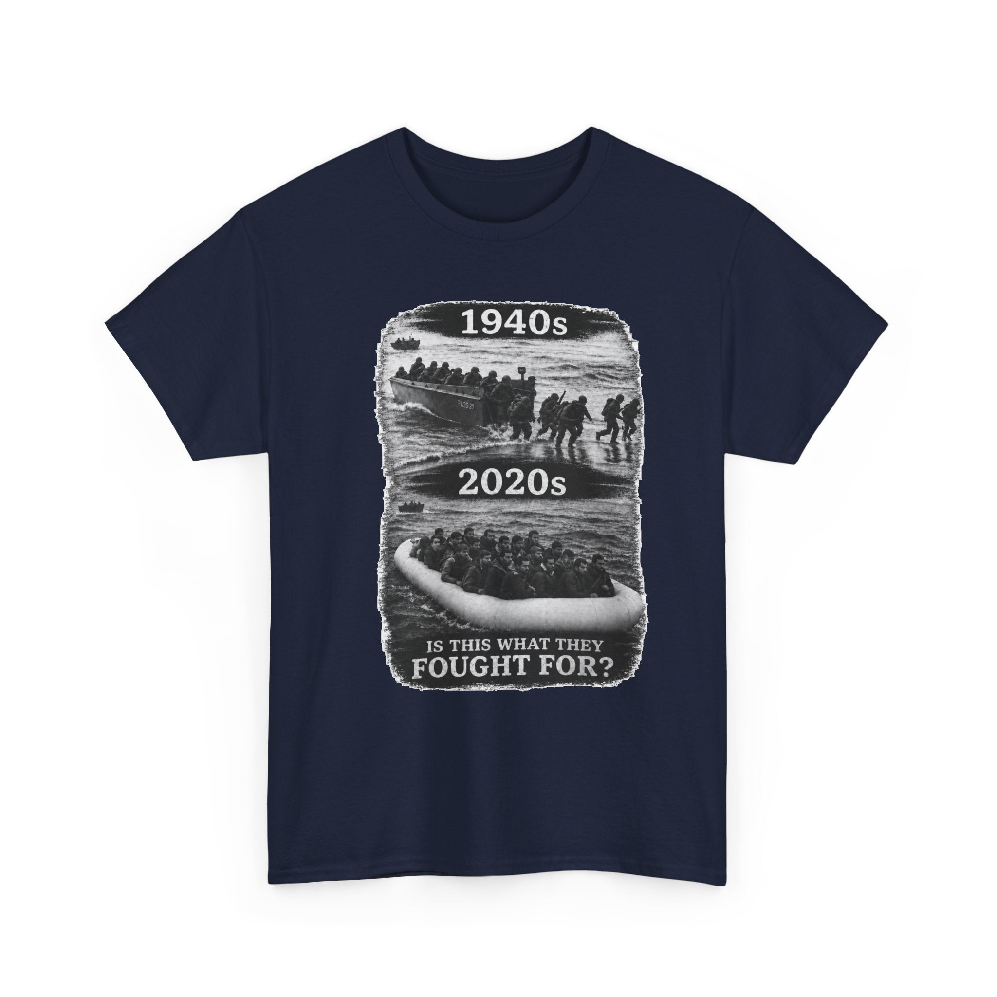 1940s vs 2020s Veterans Tribute Tee — "Is This What They Fought For?"