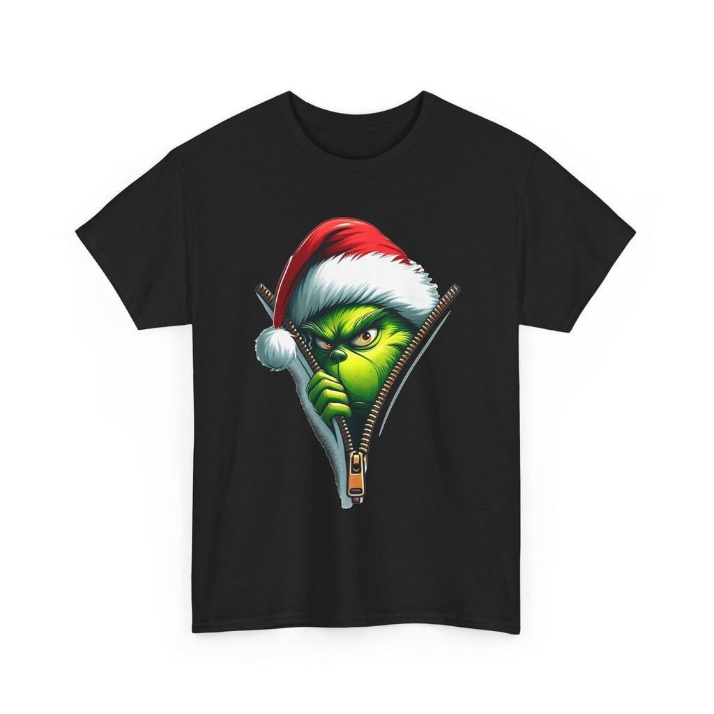 Grinch Santa Tee — Peeking Grinch Christmas T-Shirt