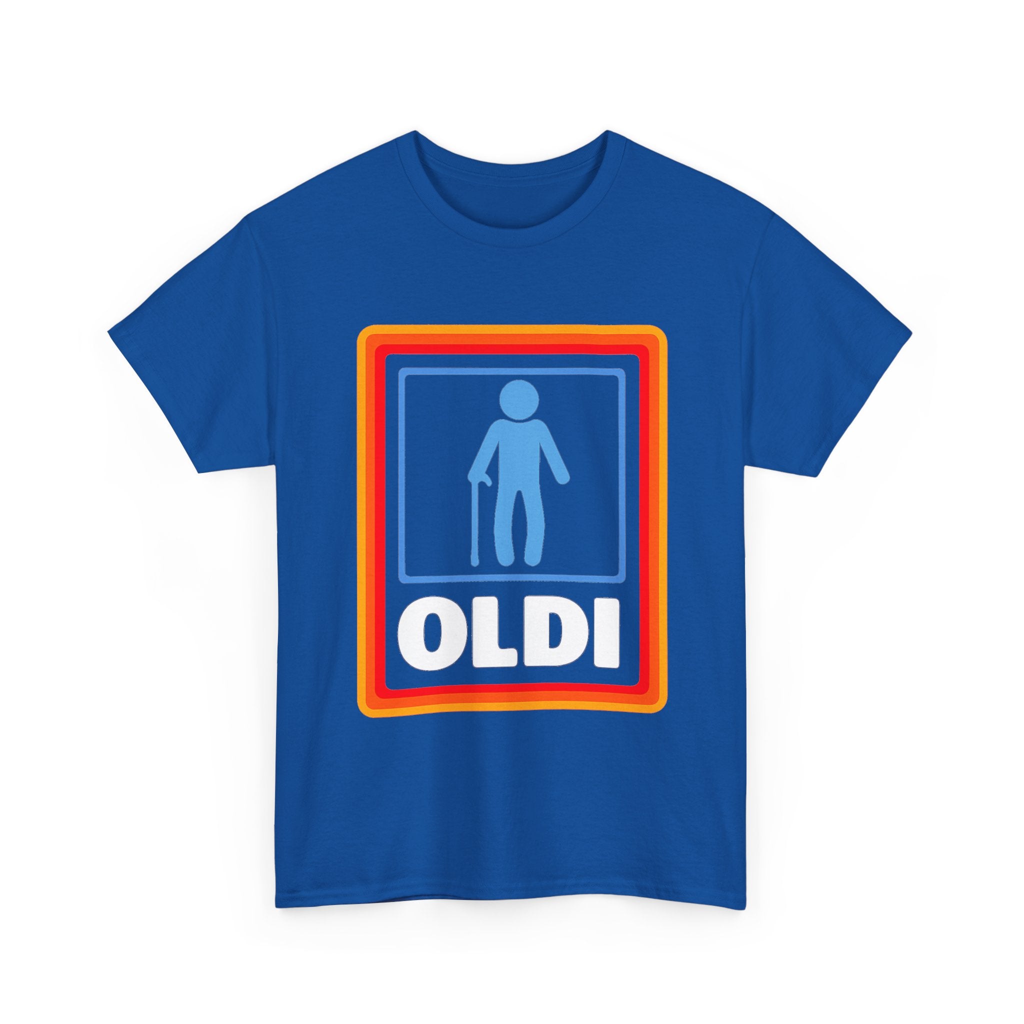 Oldi Retro Logo Tee — Funny Elderly Humour T-Shirt