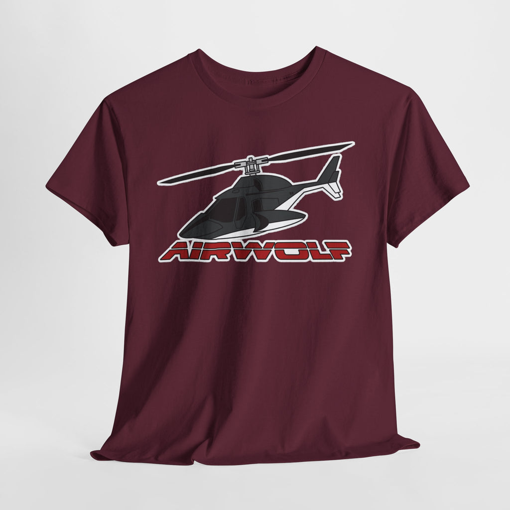 Helicopter Airwolf Tee — Retro Airwolf Logo Graphic T‑Shirt