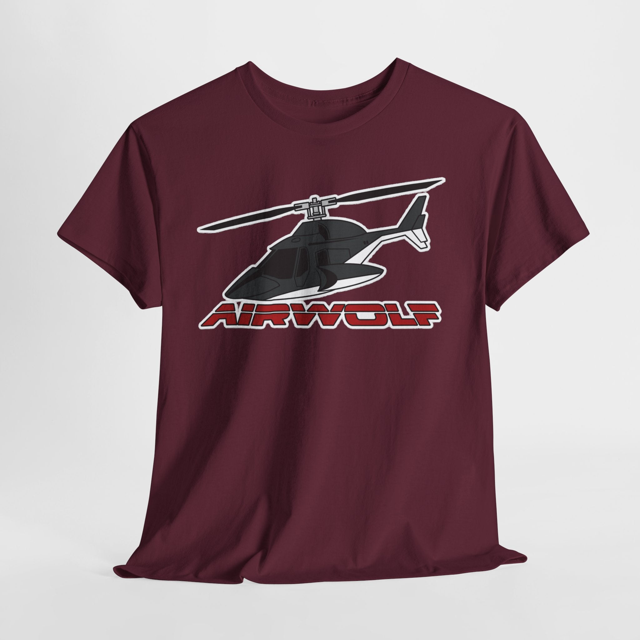 Helicopter Airwolf Tee — Retro Airwolf Logo Graphic T‑Shirt