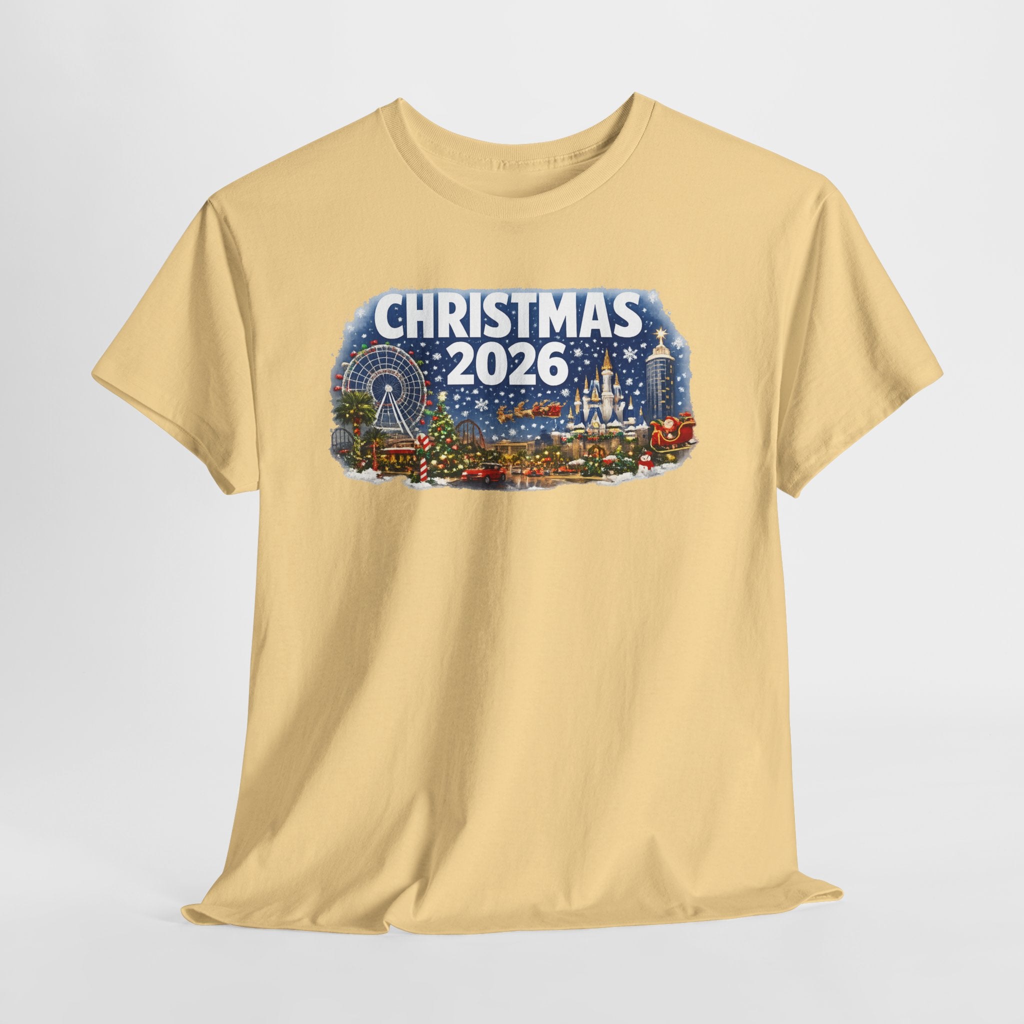Christmas 2026 Holiday Tee — Festive Winter Village Graphic T-Shirt