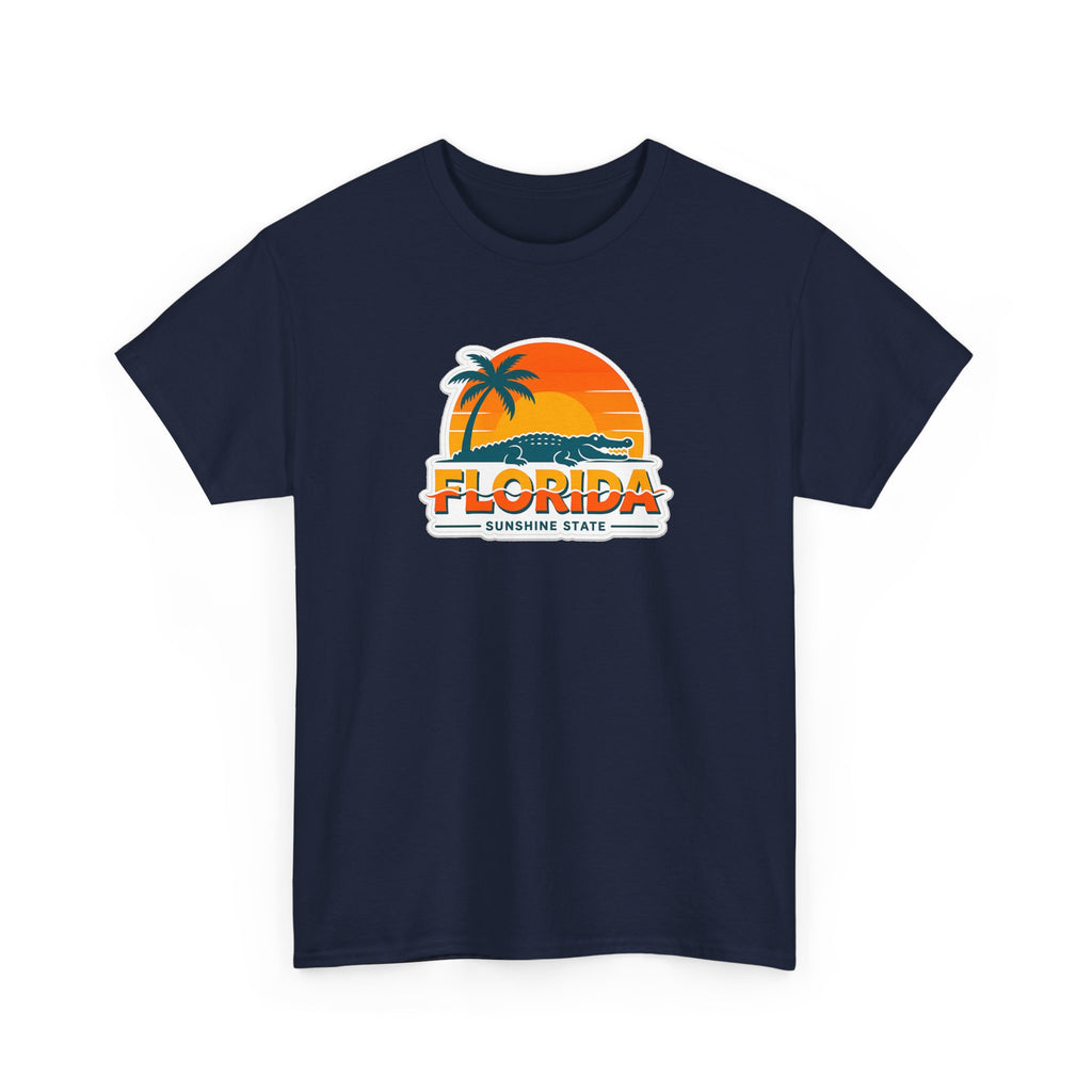 Florida Sunshine State T-Shirt — Retro Palm Sunset Graphic Tee