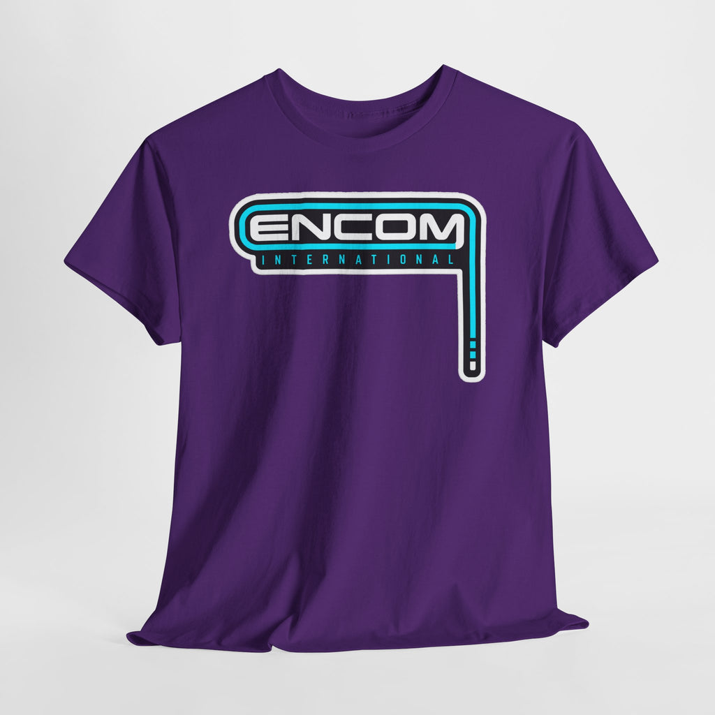 ENCOM International Logo Cotton T-Shirt — Retro Tech Gaming Tee