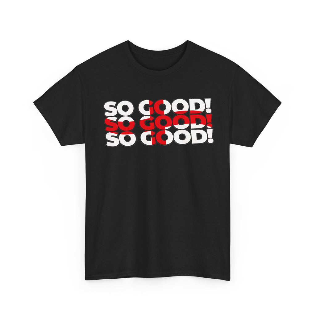 So Good! Retro Text Tee — Graphic White T-Shirt