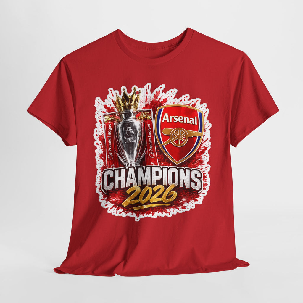 Arsenal Premier League Champions 2026 Inspired Cotton T-Shirt