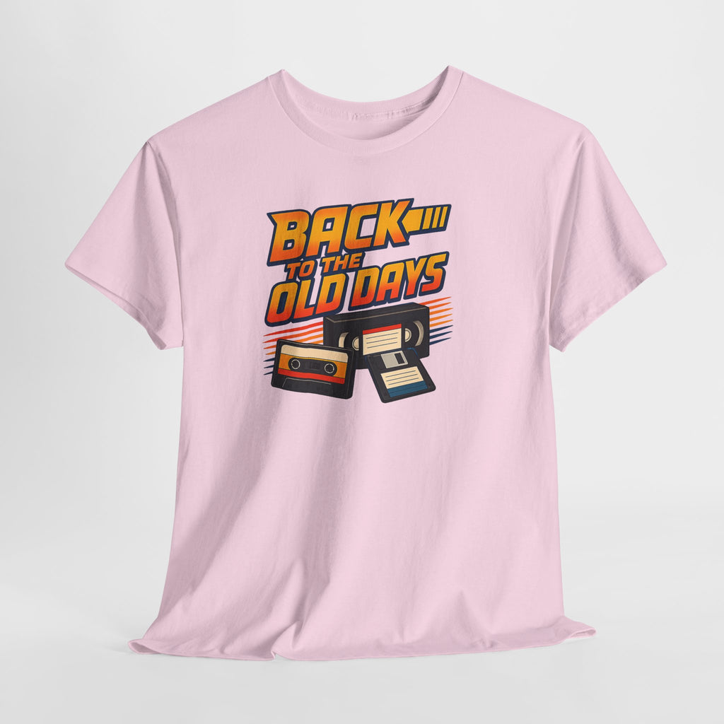 Back to the Old Days Tee – Retro Cassette & VHS Nostalgia T-Shirt