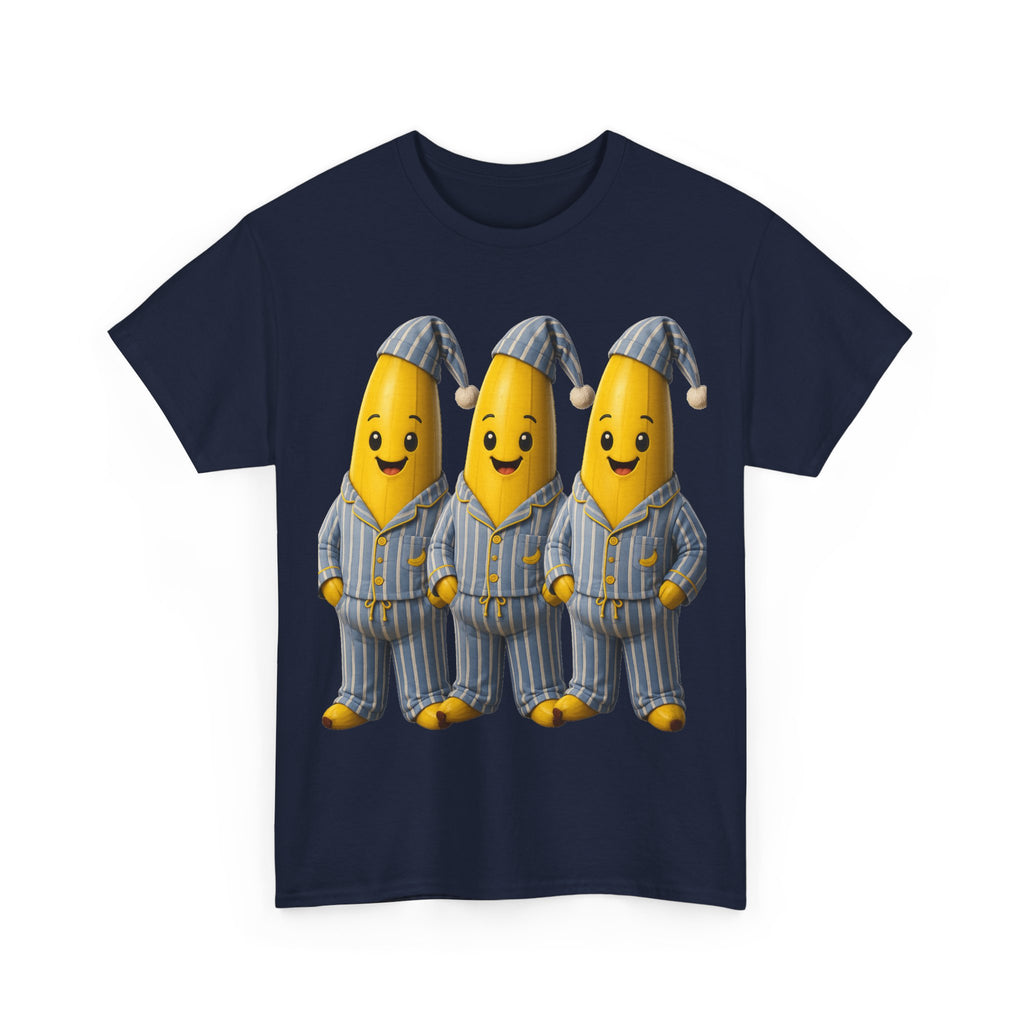 Bananas in Pyjamas – Three Smiling Bananas in Striped Pajamas Graphic T-Shirt
