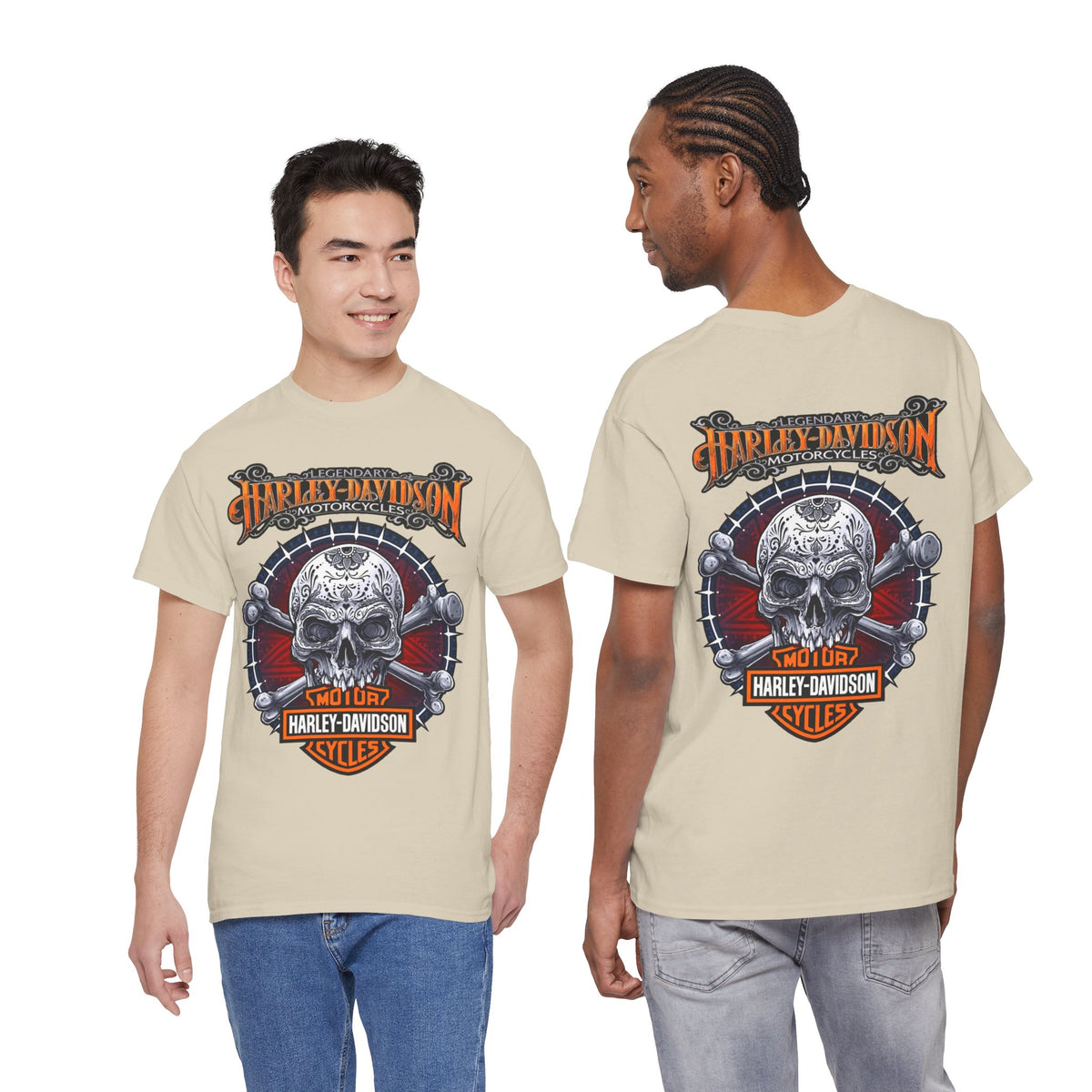 Harley-Davidson Skull Logo Cotton T‑Shirt