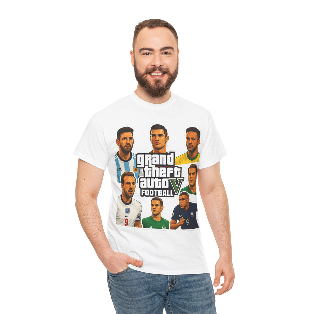 Graphic Tee — 'Grand Theft Auto V Football' Soccer Players Collage Shirt