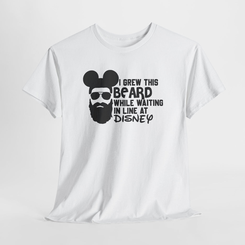 Beard While Waiting Tee – "I Grew This Beard While Waiting In Line At Disney" Funny Disney Dad T-Shirt