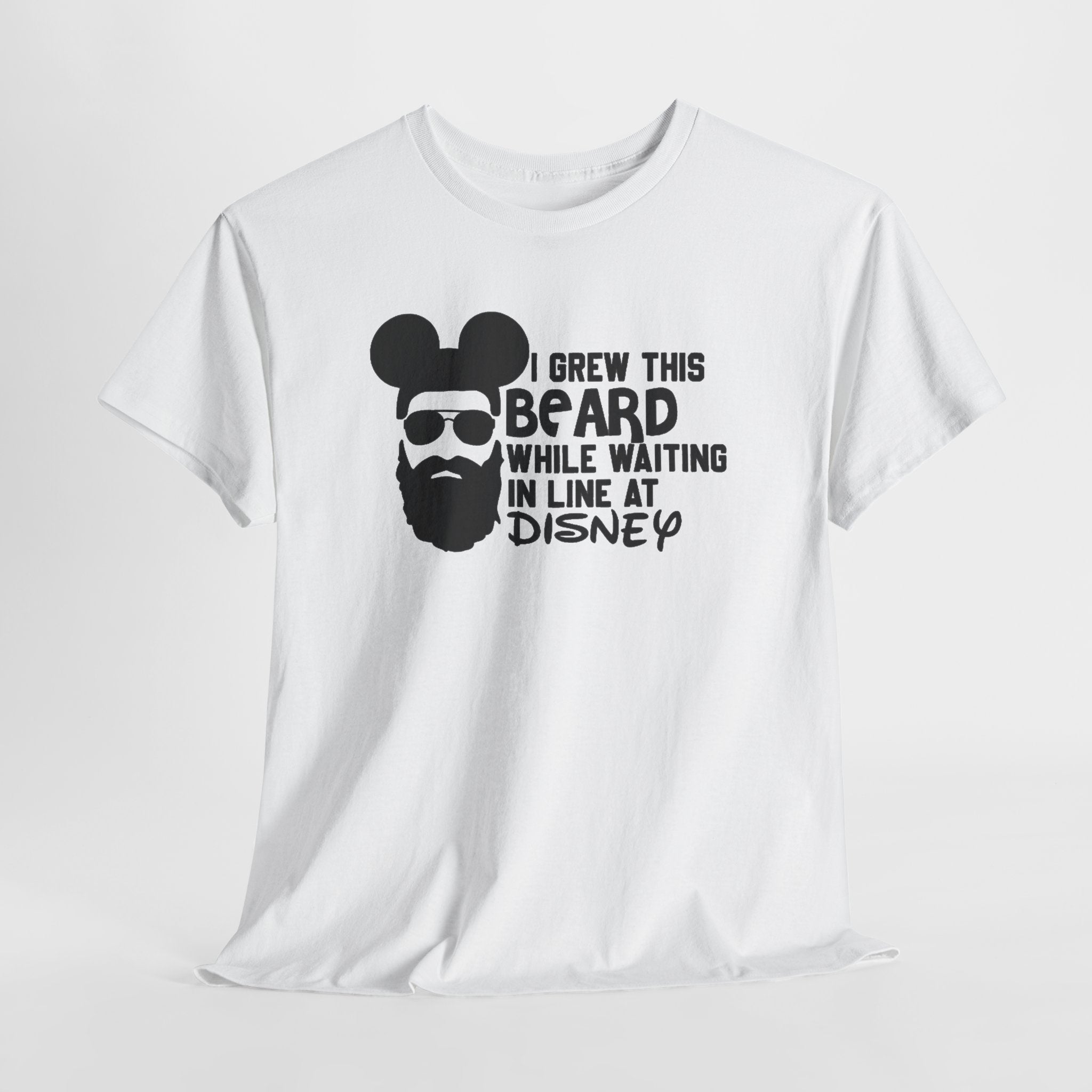Beard While Waiting Tee – "I Grew This Beard While Waiting In Line At Disney" Funny Disney Dad T-Shirt