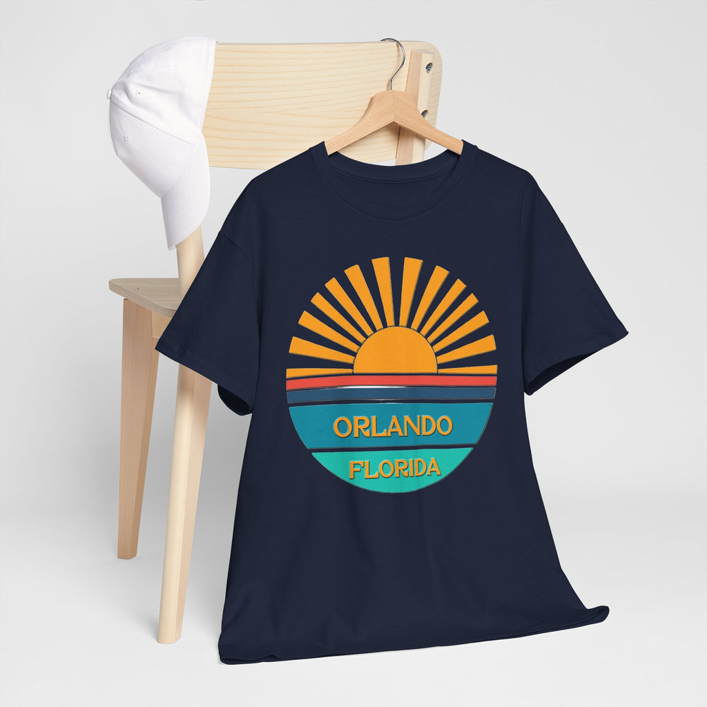 Orlando Florida Sunset T-Shirt – Retro Sunburst Vacation Tee