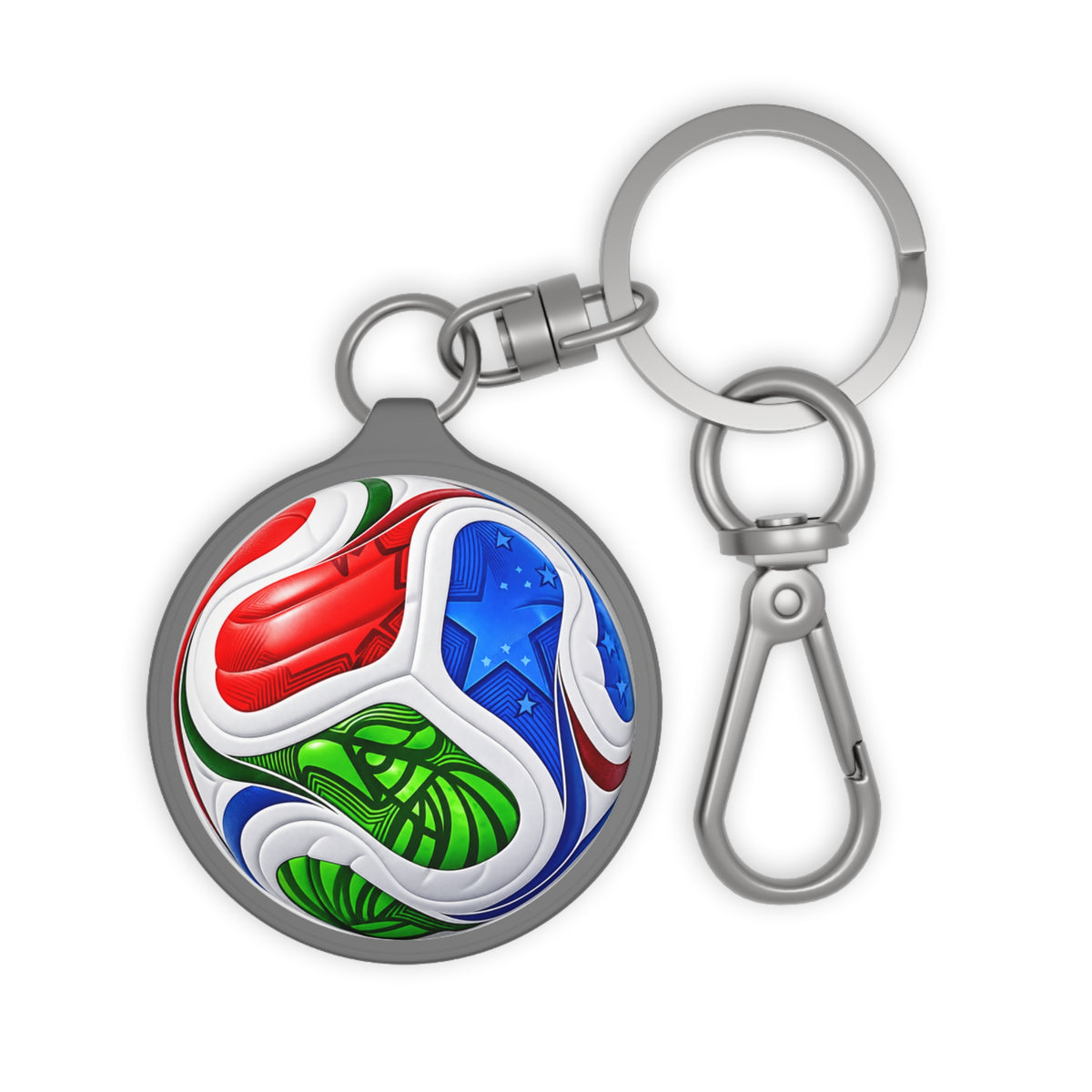 Soccer Ball Keyring Tag — Colorful World Cup Soccer Keychain
