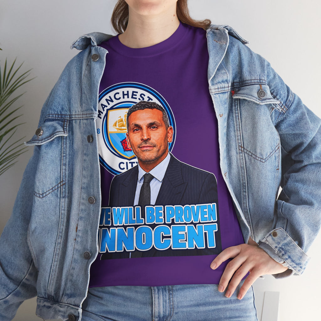 Manchester City “We Will Be Proven Innocent” Fan Cotton T-Shirt