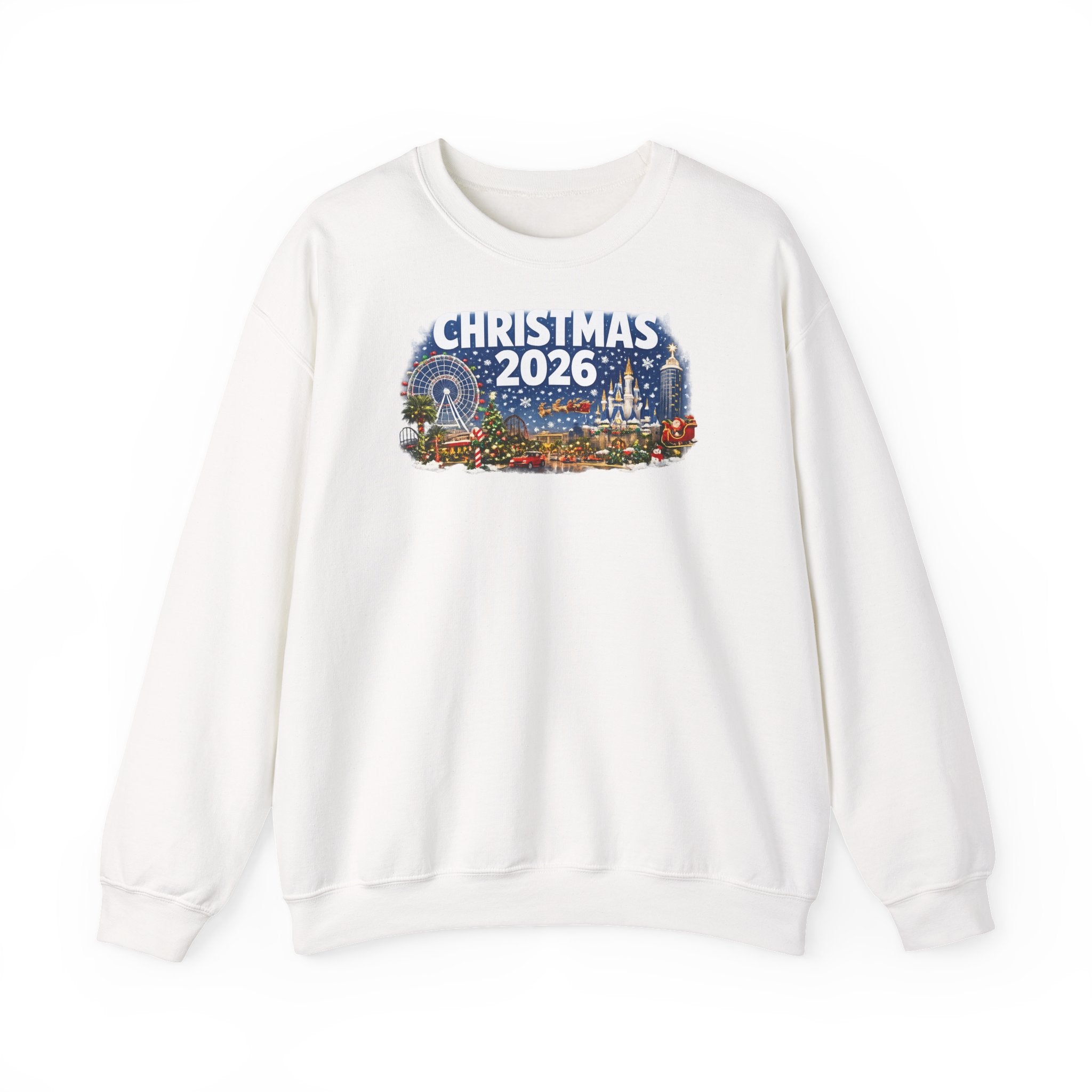 Christmas 2026 Holiday Sweatshirt – Festive Winter Cityscape Crewneck