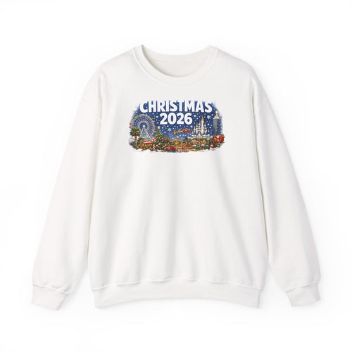 Christmas 2026 Holiday Sweatshirt – Festive Winter Cityscape Crewneck