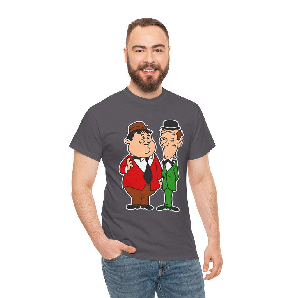 Comedy Duo Vintage Cartoon Cotton T-Shirt