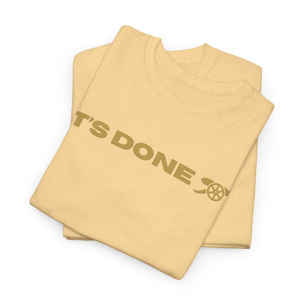 It's Done Arsenal Champions T-Shirt – Minimalist Gold Script Tee