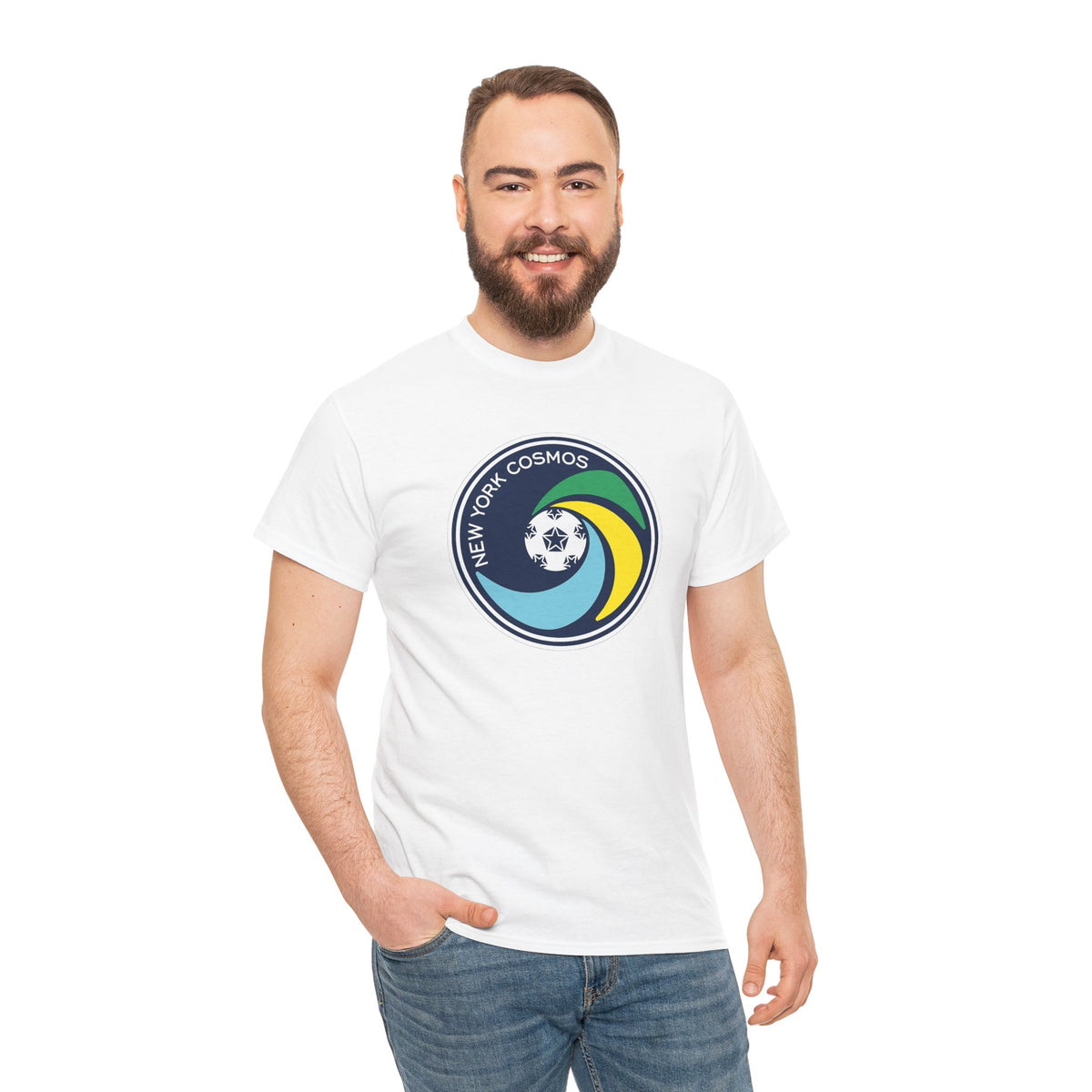 New York Cosmos Retro Logo Cotton T‑Shirt — Vintage Soccer Tee
