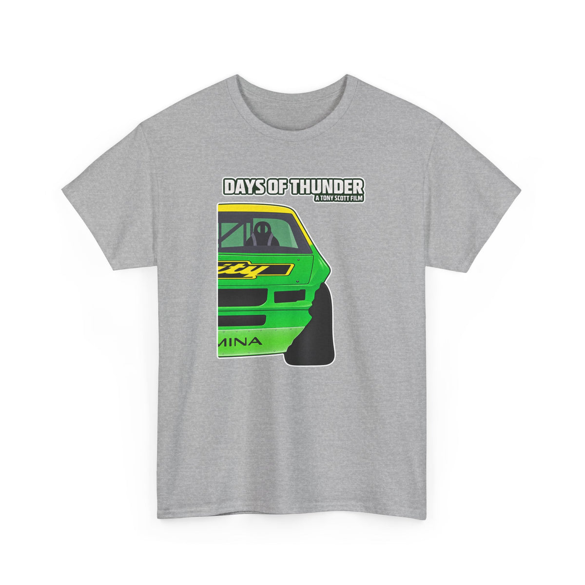 Days of Thunder Racing Car T‑Shirt — Retro Green Muscle Car Tee