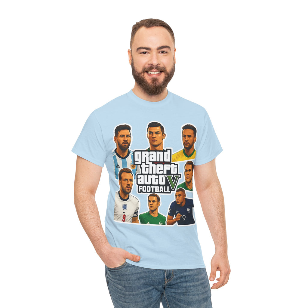 Graphic Tee — 'Grand Theft Auto V Football' Soccer Players Collage Shirt