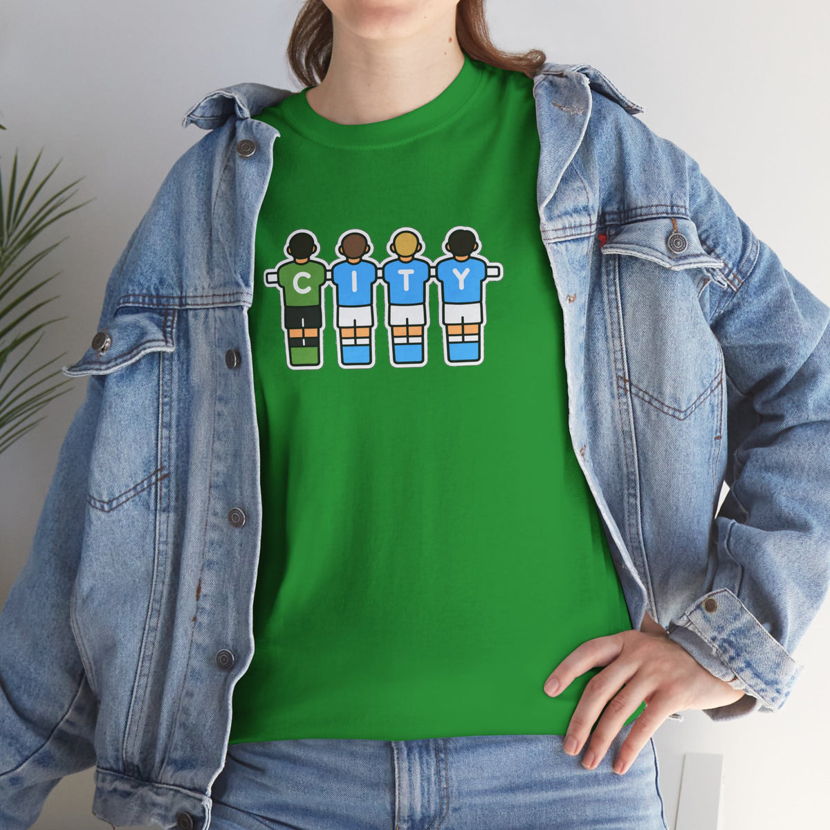 City Soccer Team Tee — Retro Foosball Players Graphic T-Shirt