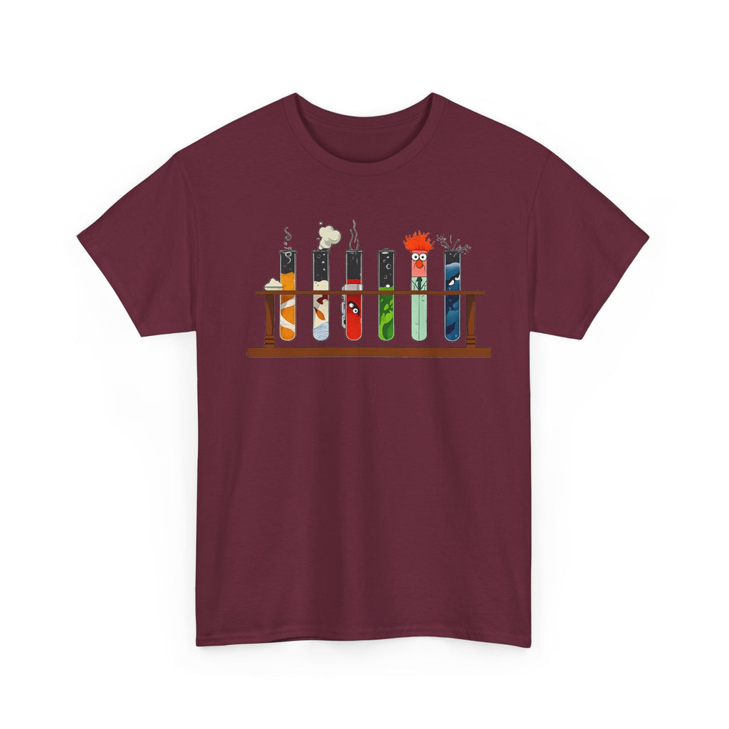 Muppets Beaker Science Test Tube Cats T‑Shirt — Cute Laboratory Cat Illustrations Tee